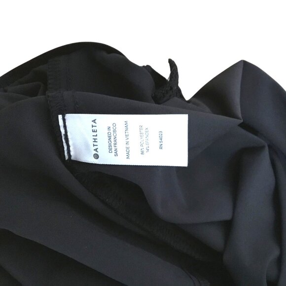 ATHLETA Gramercy Women's Wide Leg Button Track Travel Trouser Pants Black Sz 4 - Picture 7 of 8